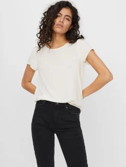 VMBECCA PLAIN SS TOP WVN NOOS