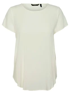 VMBECCA PLAIN SS TOP WVN NOOS