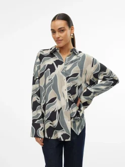 VMBELINE BEA LS LONG SHIRT WVN GA