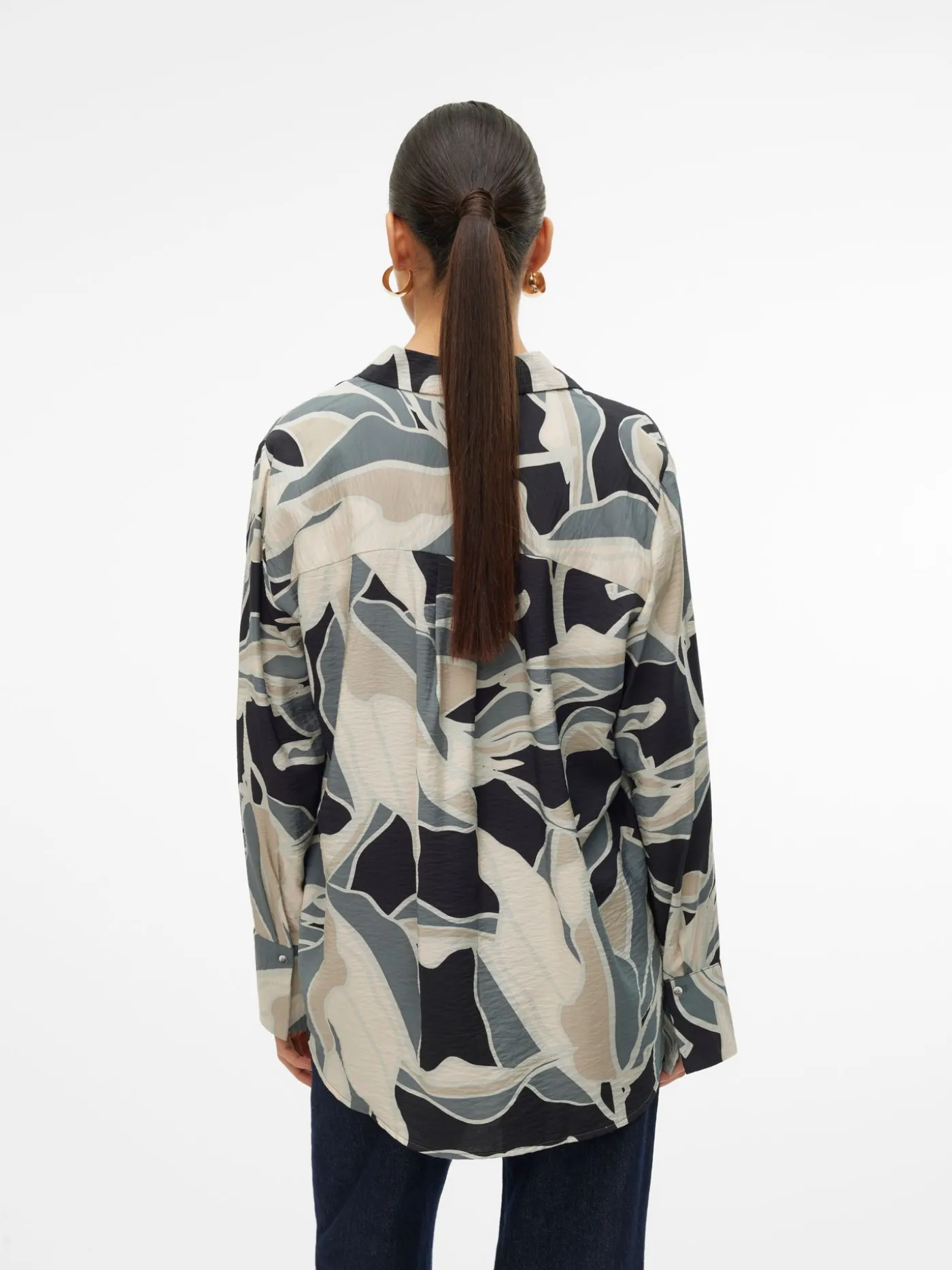 VMBELINE BEA LS LONG SHIRT WVN GA