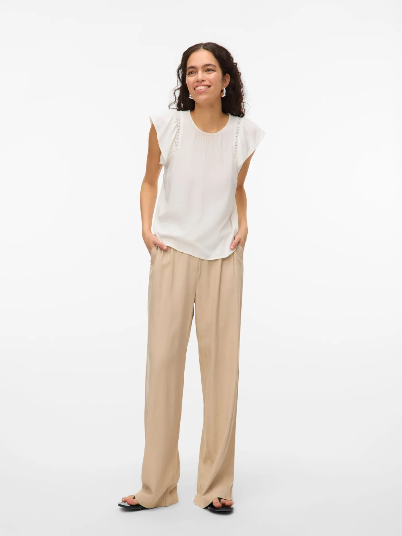 VMBELLA SS LACE TOP WVN GA NOOS