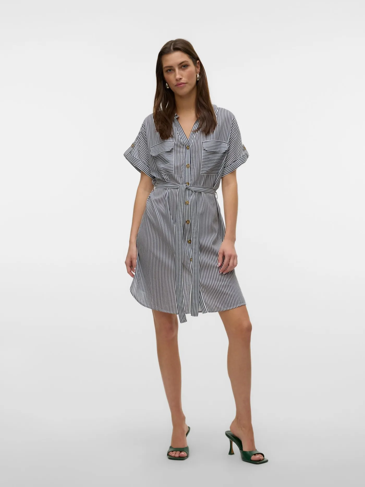VMBUMPY SS SHORT SHIRT DRESS WVN GA