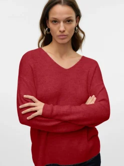VMCREWLEFILE LS V-NECK BLOUSE NOOS