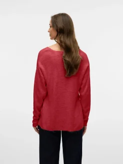 VMCREWLEFILE LS V-NECK BLOUSE NOOS