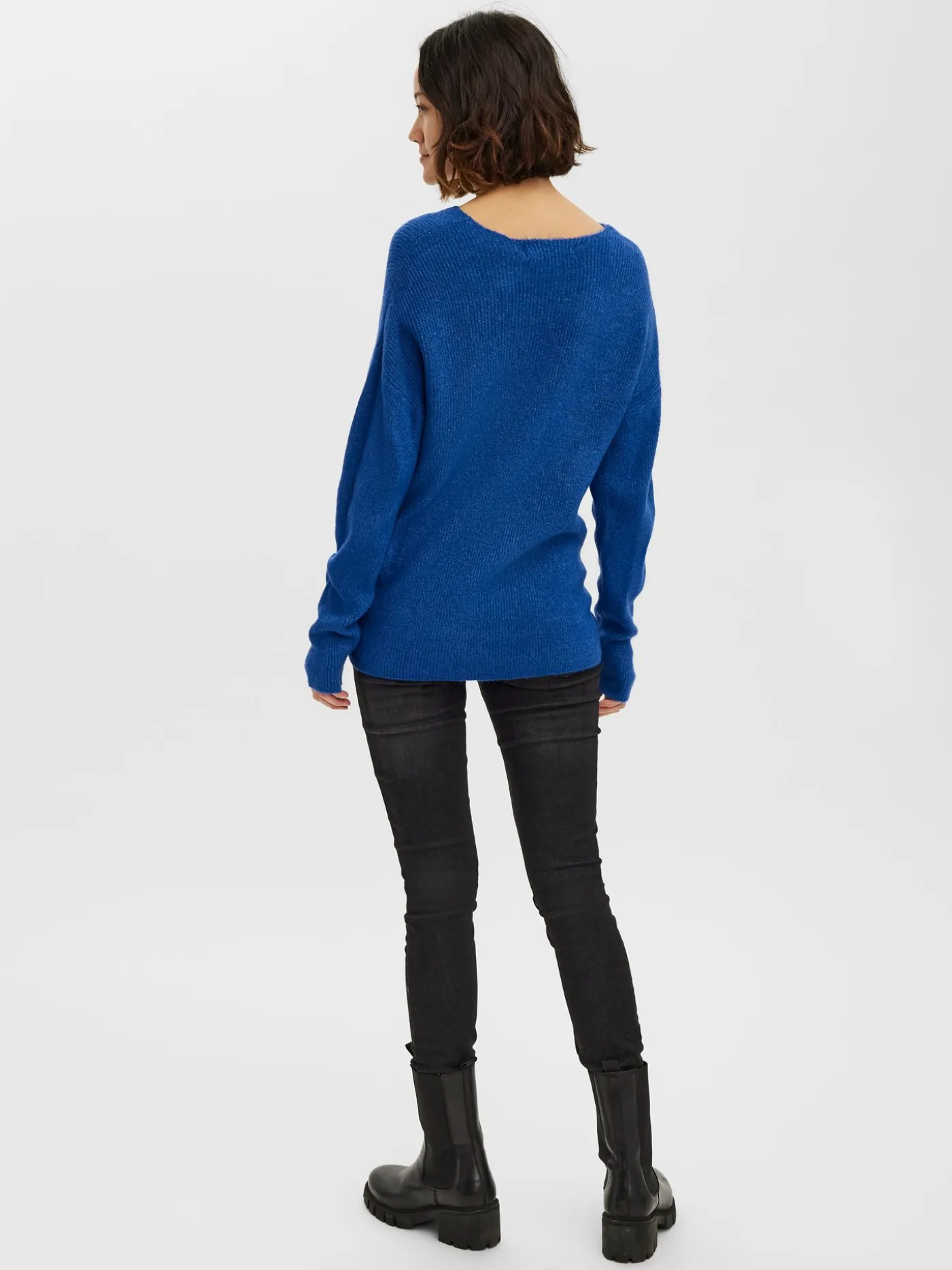 VMCREWLEFILE LS V-NECK BLOUSE NOOS