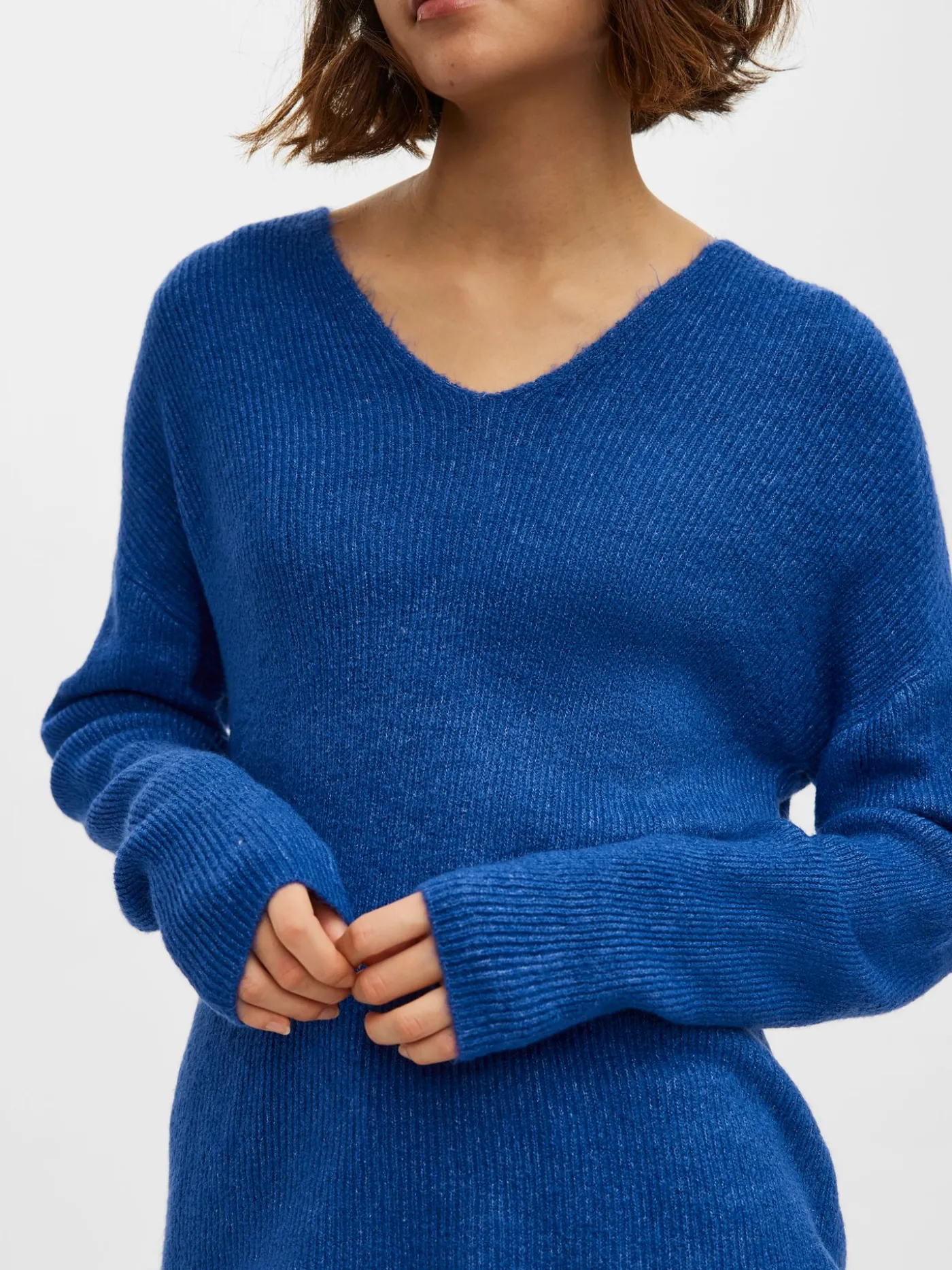 VMCREWLEFILE LS V-NECK BLOUSE NOOS