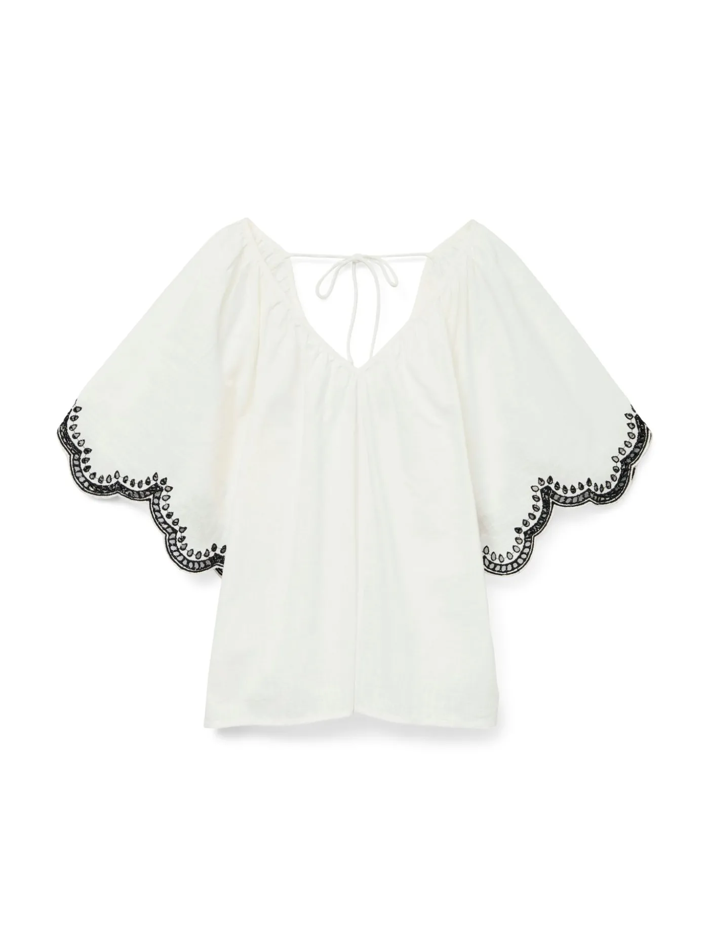 VMDIANA 2/4 V-NECK TOP WVN BTQ