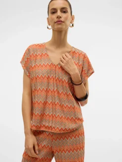 VMDICTE SS V-NECK TOP JRS GA VO