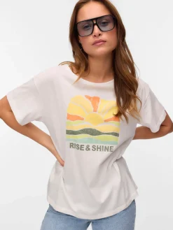 VMDINA S/S BOAT NECK TOP JRS BTQ GA