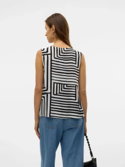 VMEASY JOY S/L V-NECK TOP WVN GA