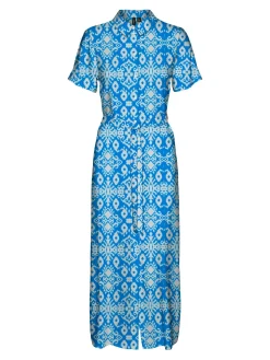 VMEASY JOY S/S LONG SHIRT DRESS WVN