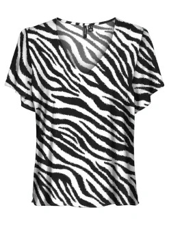 VMEASY JOY V-NECK SS BLOUSE WVN GA