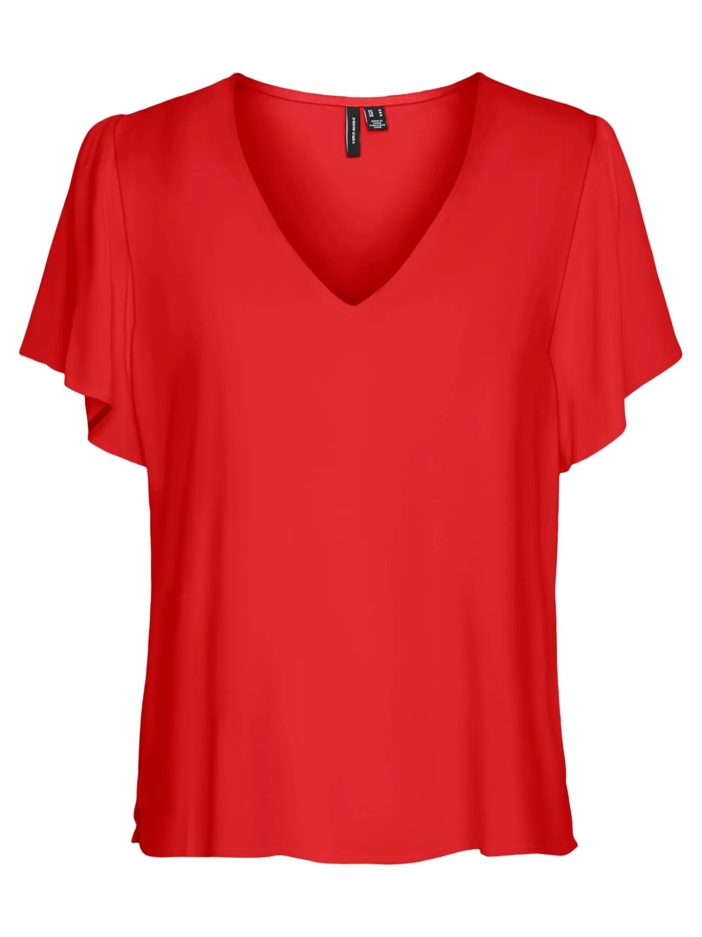 VMEASY JOY V-NECK SS BLOUSE WVN GA