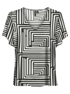 VMEASY JOY V-NECK SS BLOUSE WVN GA