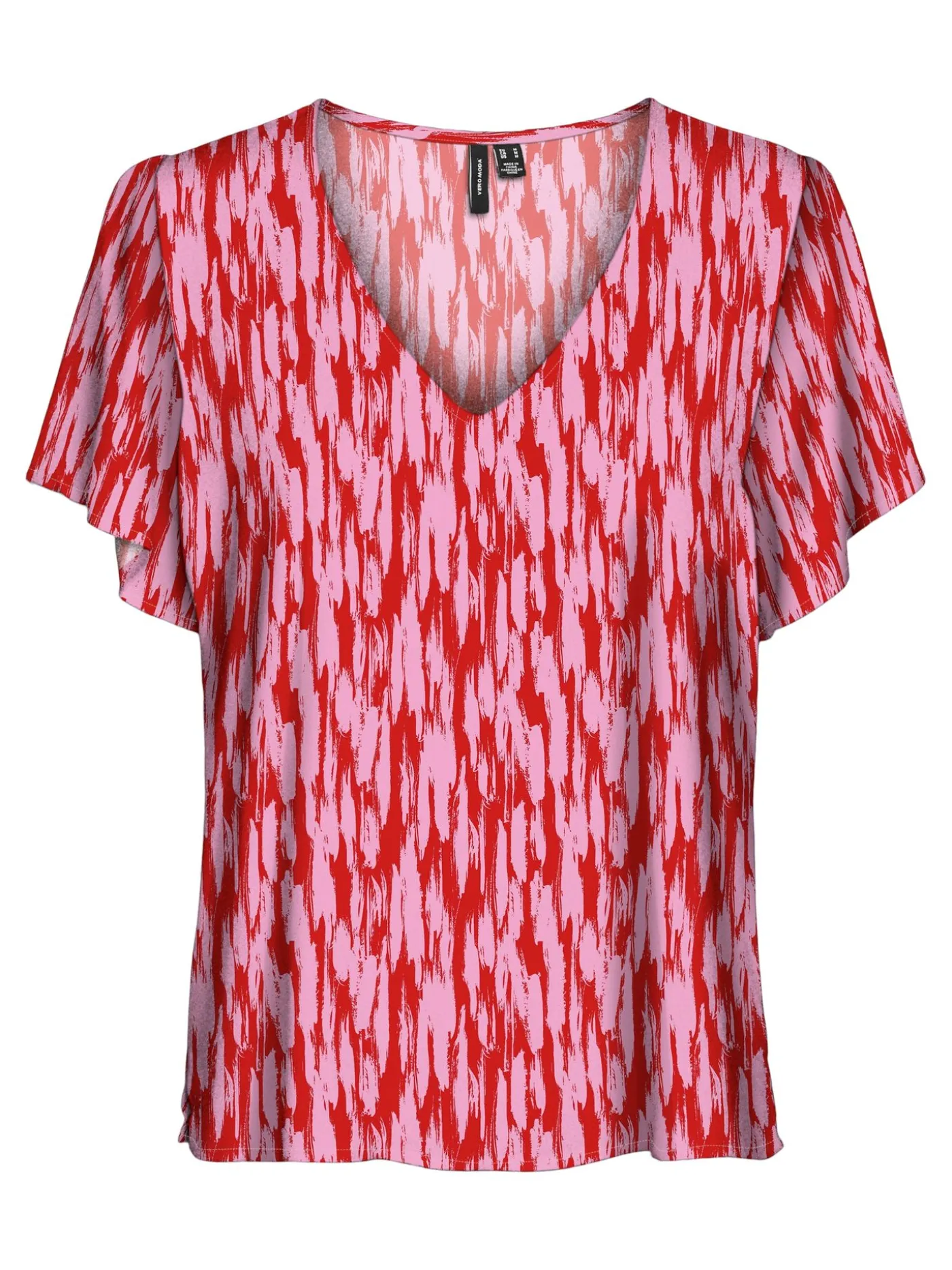 VMEASY JOY V-NECK SS BLOUSE WVN GA