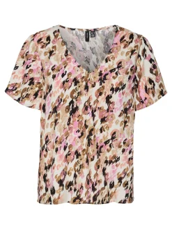 VMEASY V-NECK SS BLOUSE R1 WVN GA