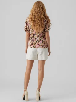 VMEASY V-NECK SS BLOUSE R1 WVN GA