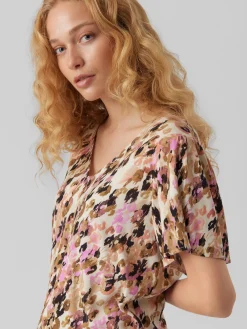 VMEASY V-NECK SS BLOUSE R1 WVN GA