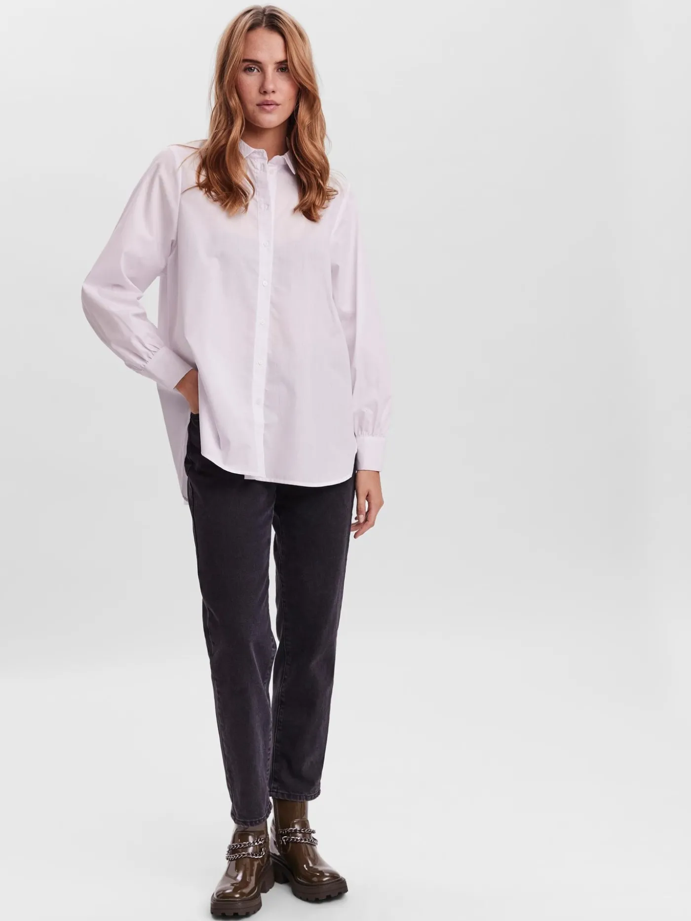 VMELLA L/S BASIC SHIRT NOOS