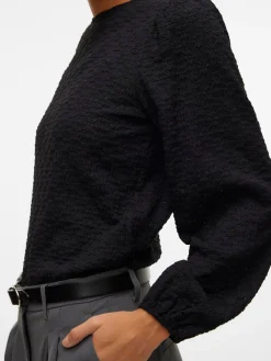 VMFLOWER LS PUFF SLEEVE TOP JRS