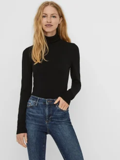 VMGLORY LS ROLLNECK BLOUSE NOOS - Black