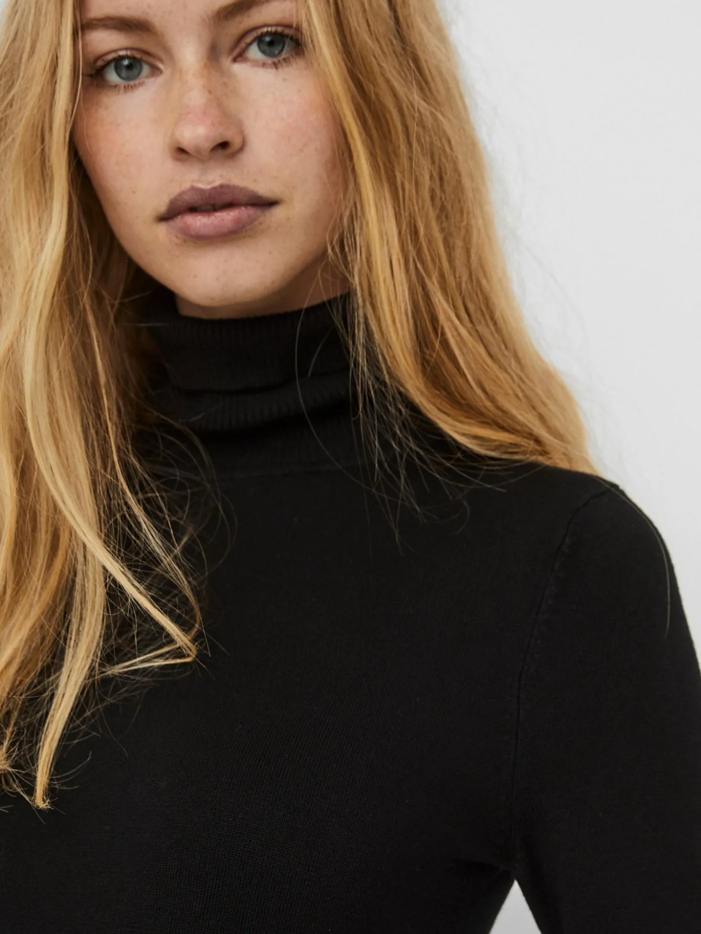 VMGLORY LS ROLLNECK BLOUSE NOOS - Black