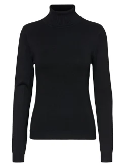 VMGLORY LS ROLLNECK BLOUSE NOOS - Black