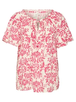 VMIMMA S/S V-NECK TOP WVN BTQ