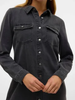 VMJENNIE LS SHORT DENIM DRESS GA NO