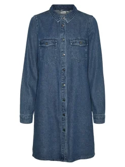 VMJENNIE LS SHORT DENIM DRESS GA NO