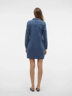 VMJENNIE LS SHORT DENIM DRESS GA NO