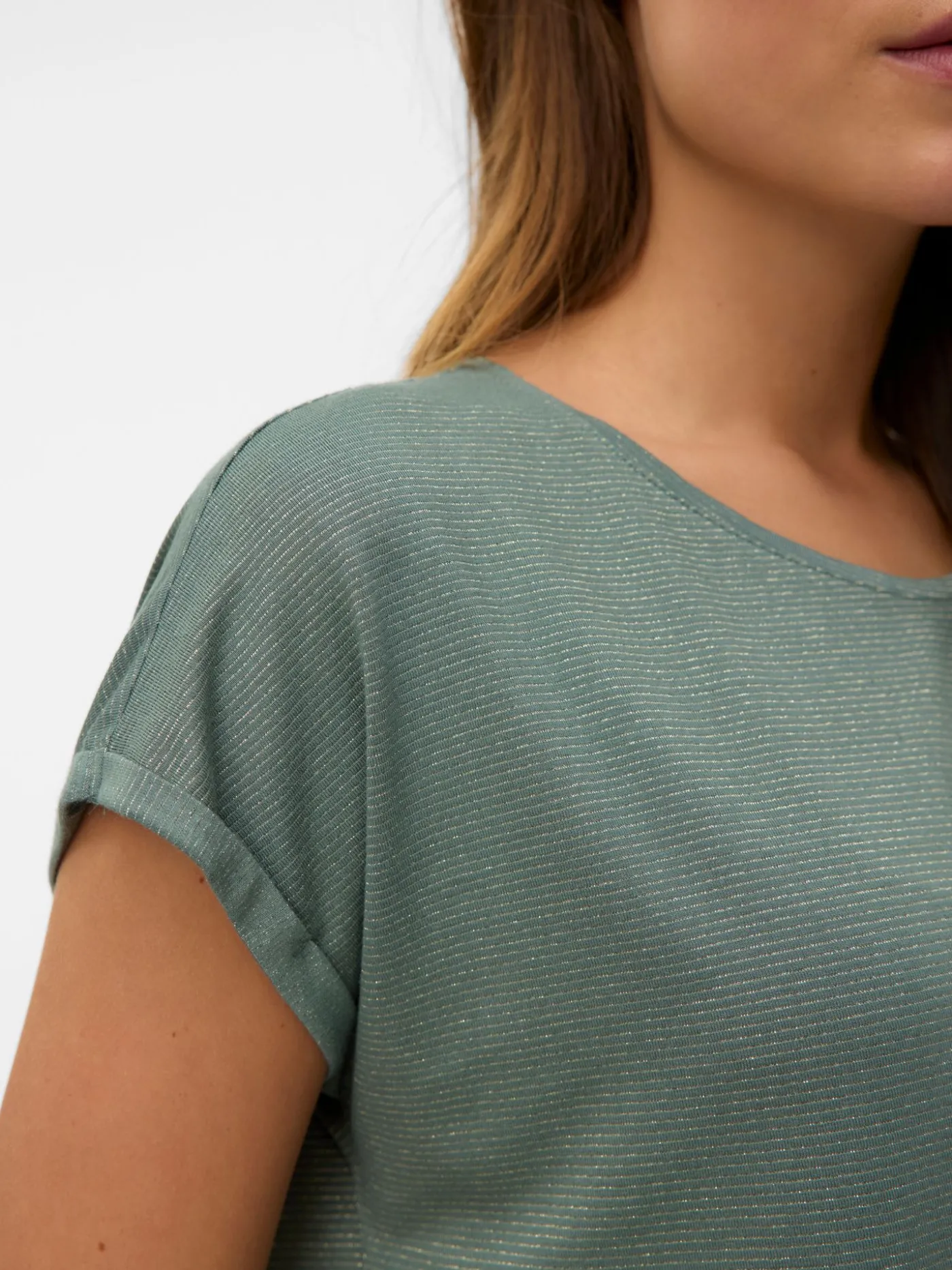 VMLAVA PLAIN SS TOP LUREX STRIP GA