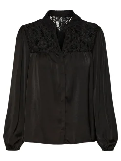 VMLUNA L/S SHIRT WVN BTQ - Black