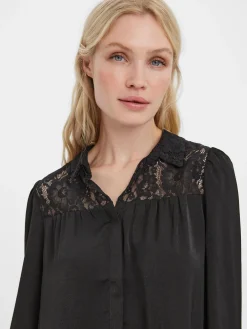 VMLUNA L/S SHIRT WVN BTQ - Black