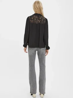 VMLUNA L/S SHIRT WVN BTQ - Black