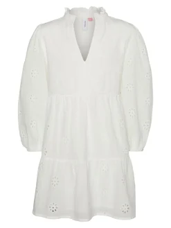 VMMAJA LS BRODERIE DRESS WVN GIRL - Snow White