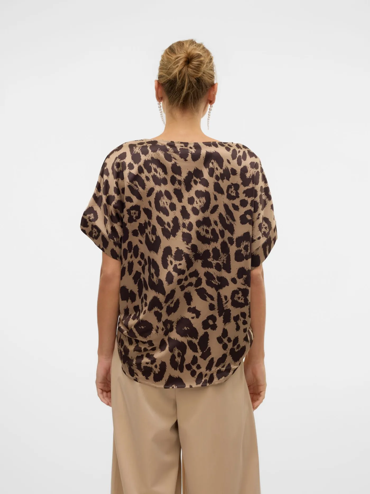 VMMERLE 2/4 O-NECK TOP AOP WVN GA