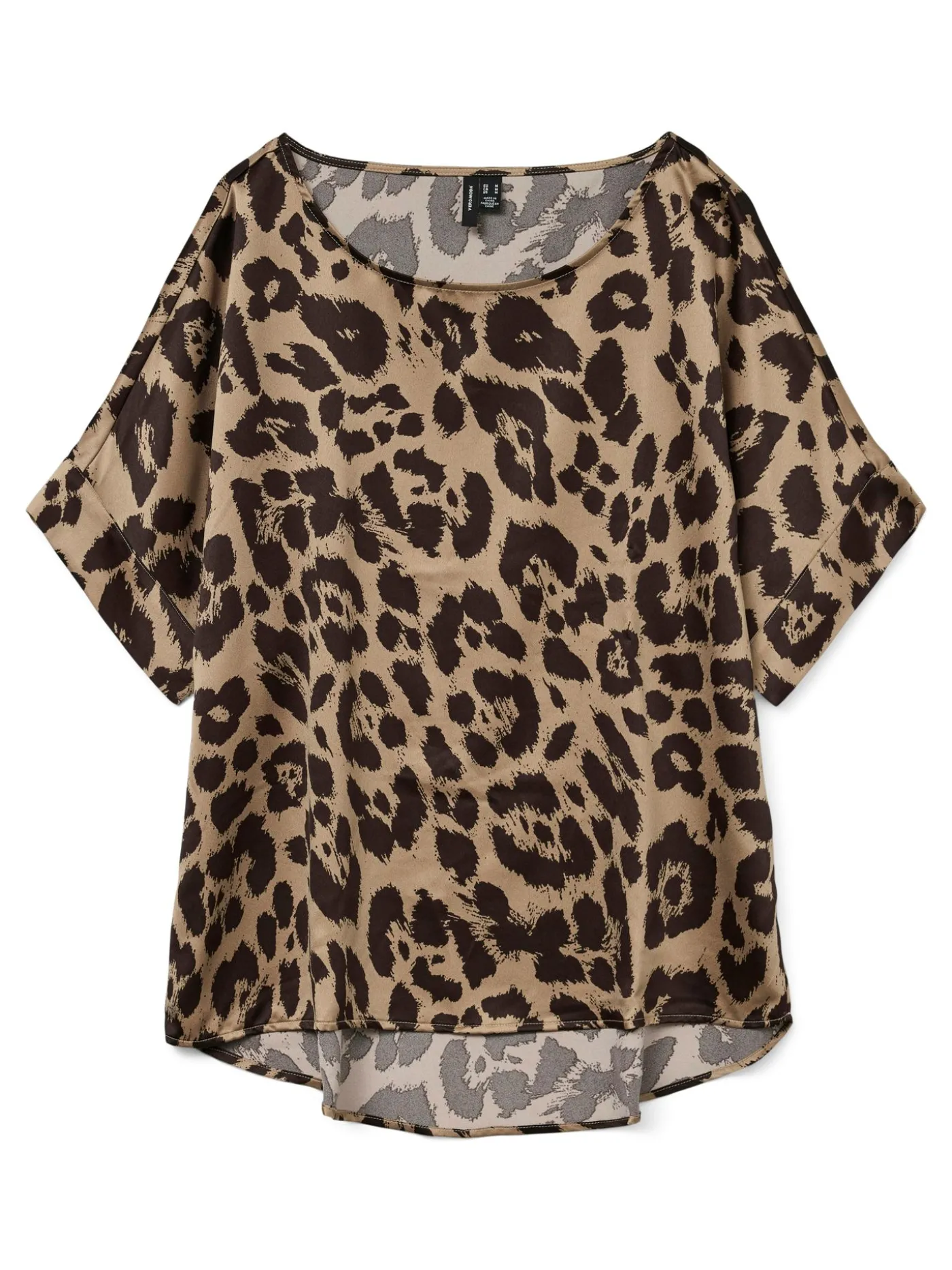 VMMERLE 2/4 O-NECK TOP AOP WVN GA