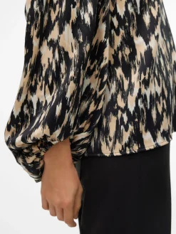 VMMINA L/S V-NECK TOP WVN BTQ GA