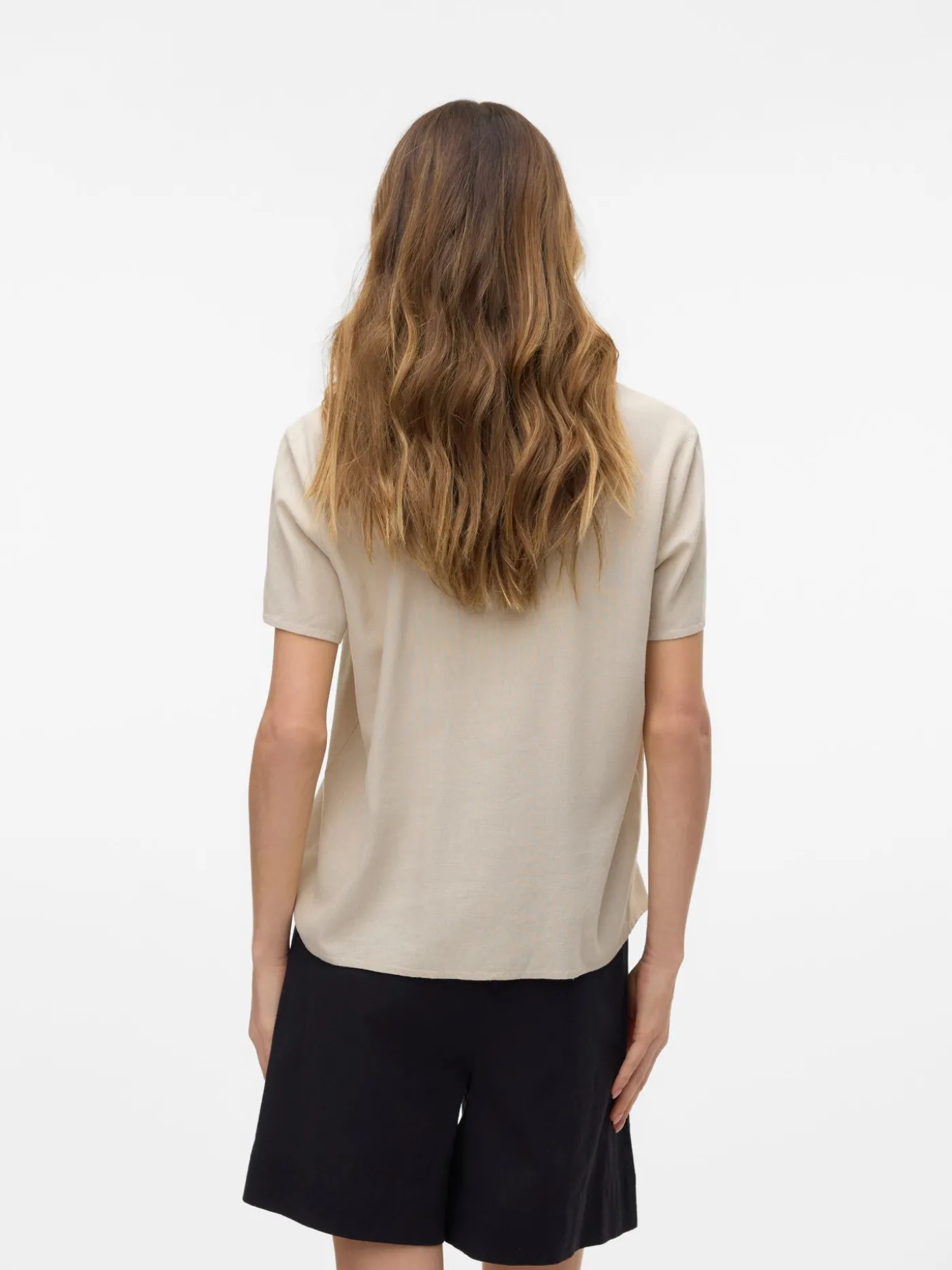 VMMYMILO SS V-NECK TOP WVN GA