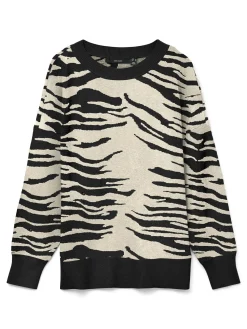 VMNANCY LS O-NECK LONG PULLOVER BOO