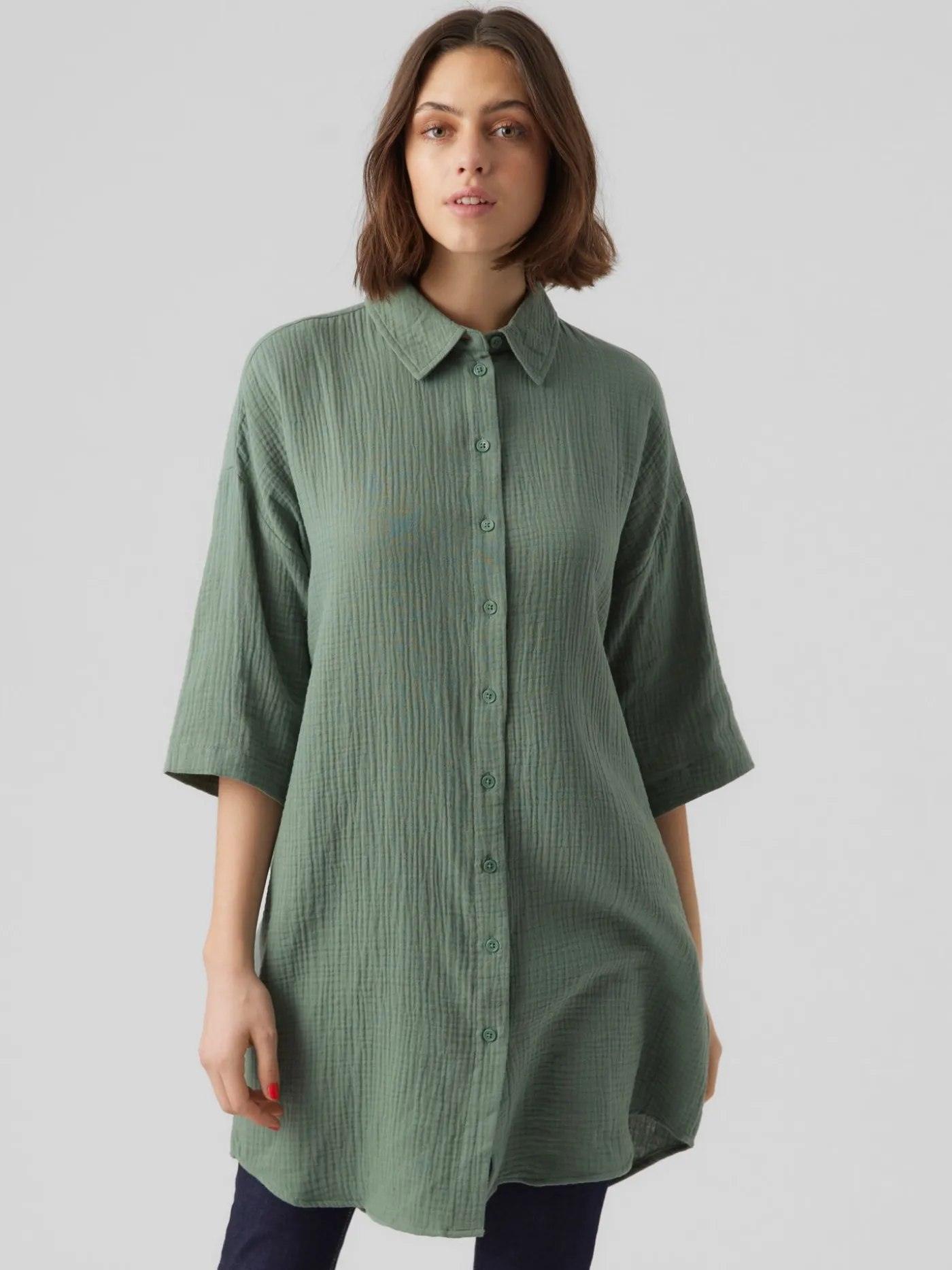 VMNATALI 3/4 LONG OVERSHIRT NOOS