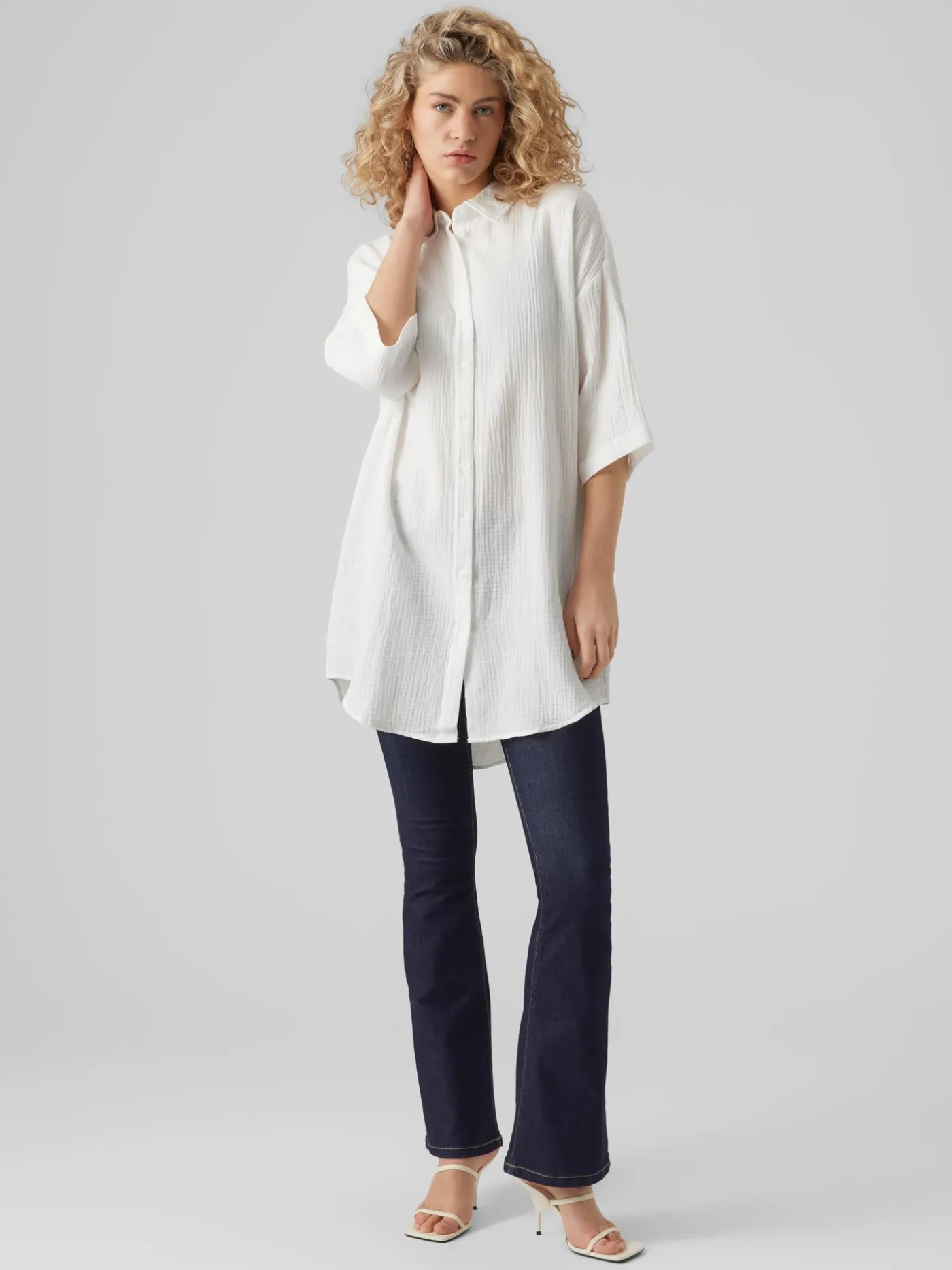 VMNATALI 3/4 LONG OVERSHIRT NOOS