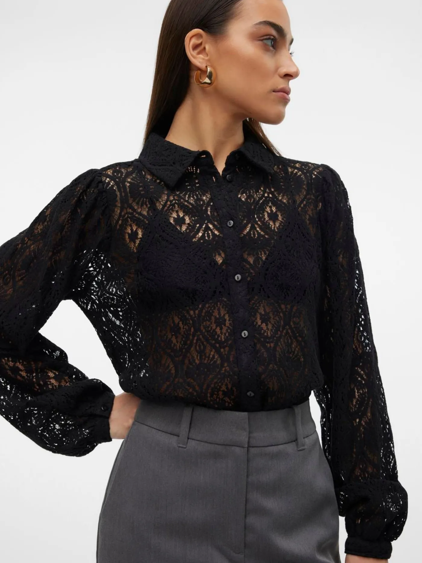 VMOBENA L/S LACE SHIRT WVN BTQ