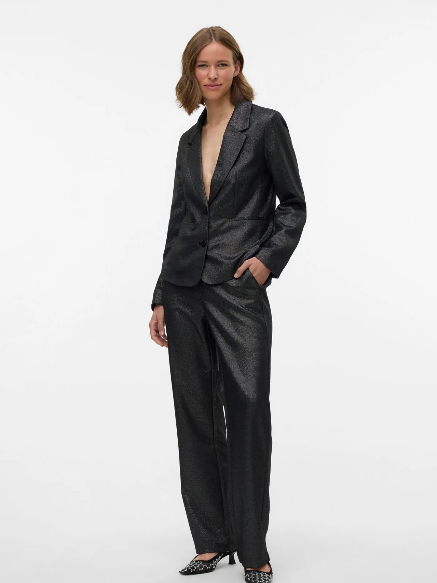 VMSAFINA MW STRAIGHT SHINY PANT