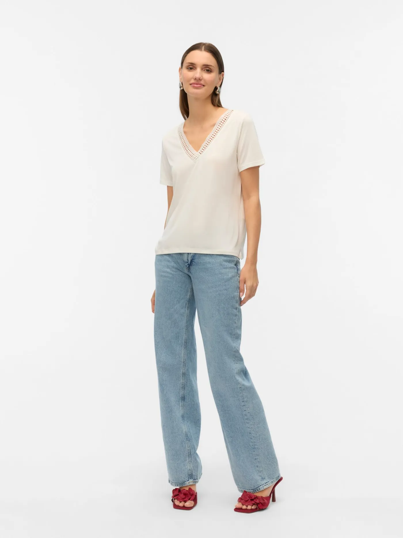 VMSAVANNAH LACE 2-WAY SS TOP JRS