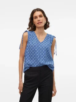 VMSHIVE S/L V-NECK TOP WVN EXP