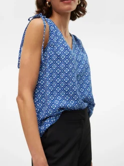 VMSHIVE S/L V-NECK TOP WVN EXP