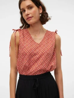 VMSHIVE S/L V-NECK TOP WVN EXP