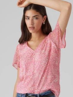 VMSMILLA SS V-NECK TOP WVN GA